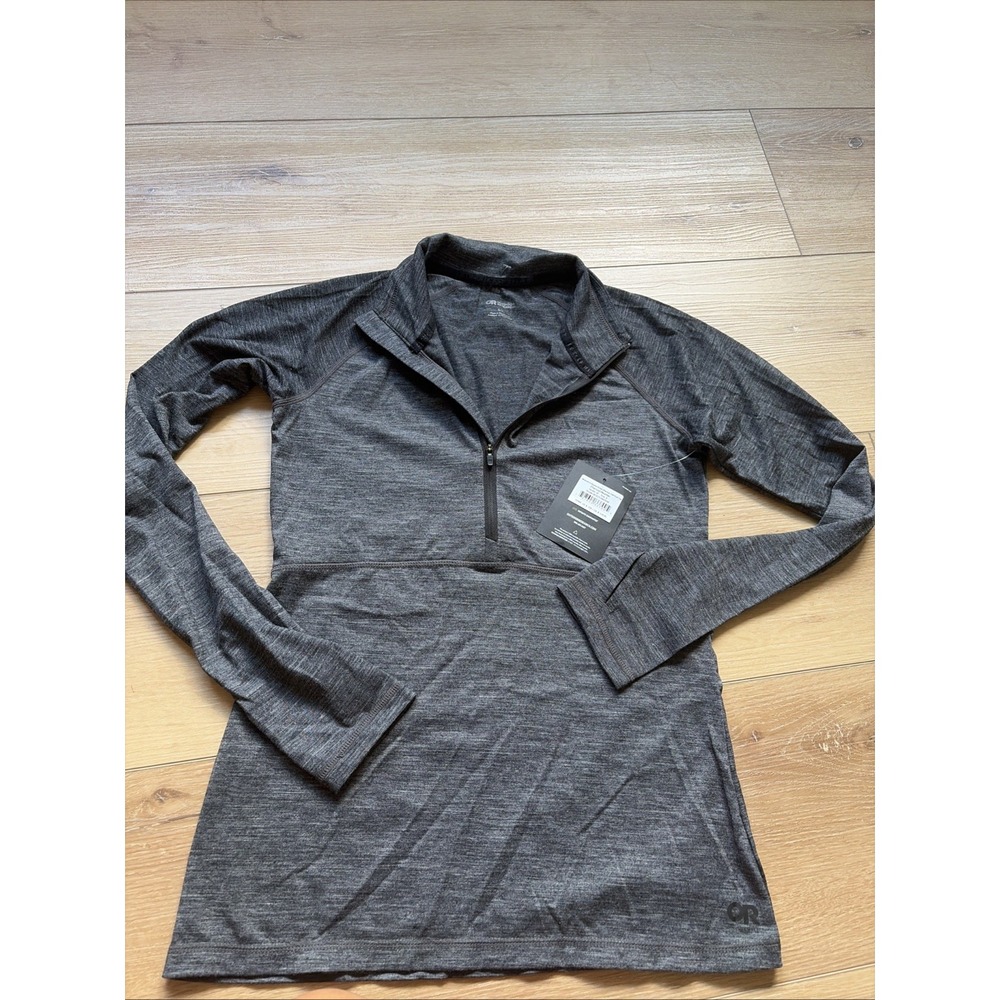 Outdoor Research Alpine Onset Merino 150 Half Zip Women's Sz Small Charcoal $109